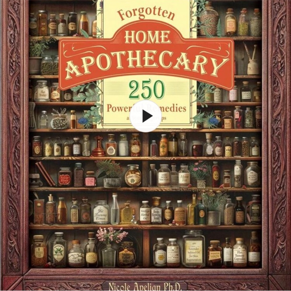 Forgotten Home Apothecary 250 Remedies Decorative Book Print - Brown